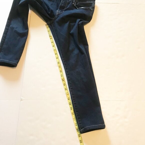 FRAME Le Skinny De Jeanne Crop Dark Wash Blue Denim Jeans Womens 28 - Picture 9 of 10